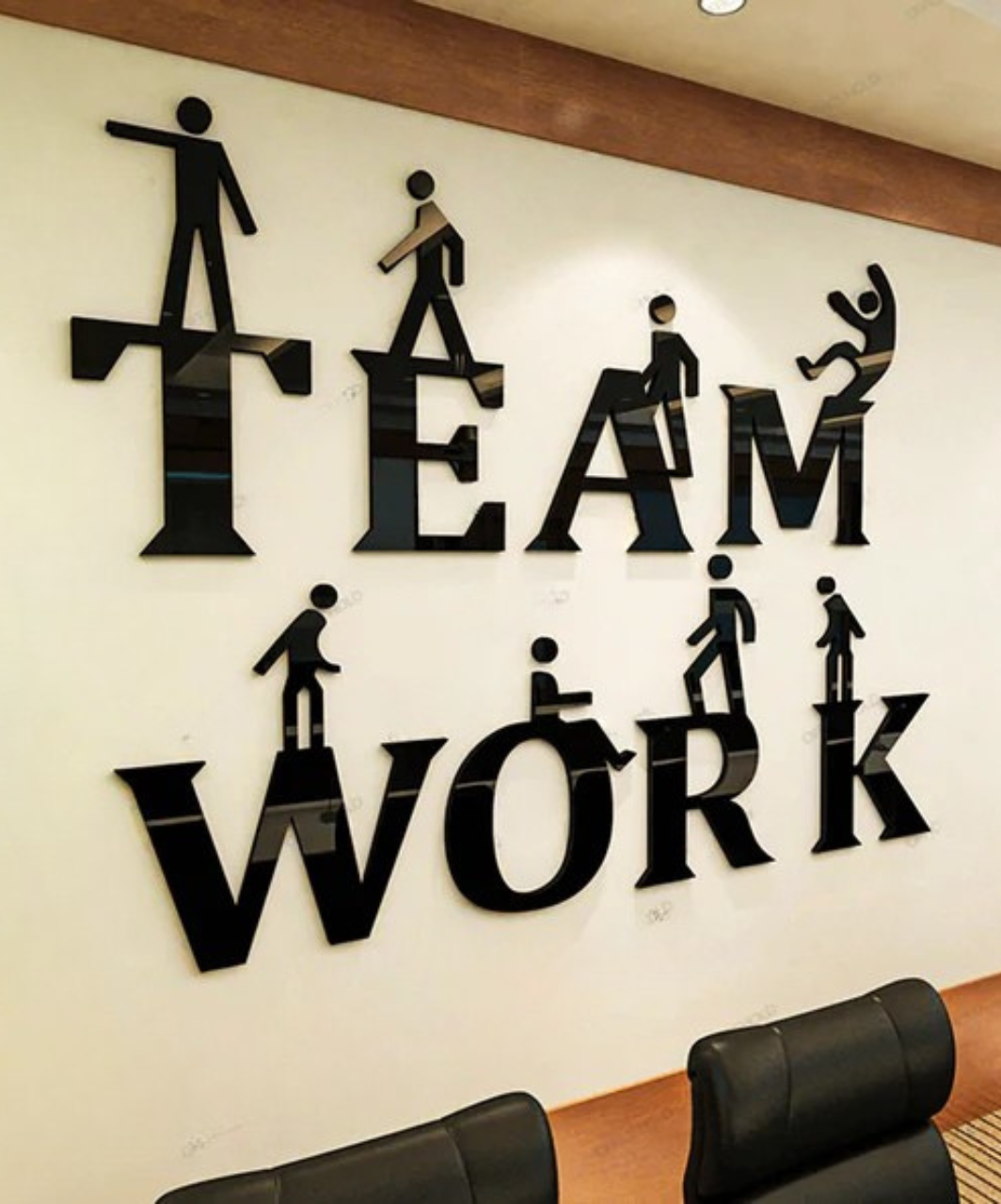Teamwork 3D Creative Office Decor (tw01) - Wall Decorations