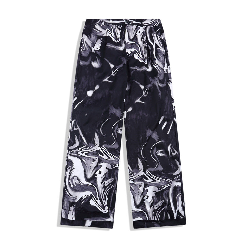 Tie Dye Pants Men's Loose Street Straight