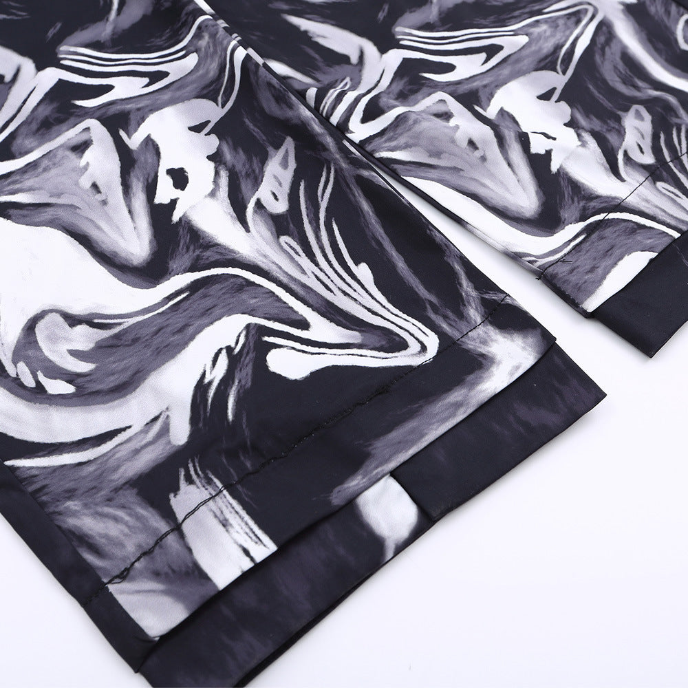 Tie Dye Pants Men's Loose Street Straight