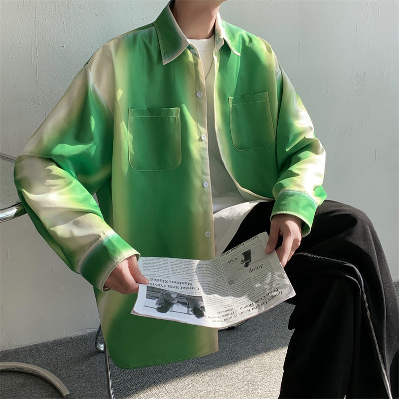 Design Gradient Shirt Spring And Autumn Fashion Loose Top Coat