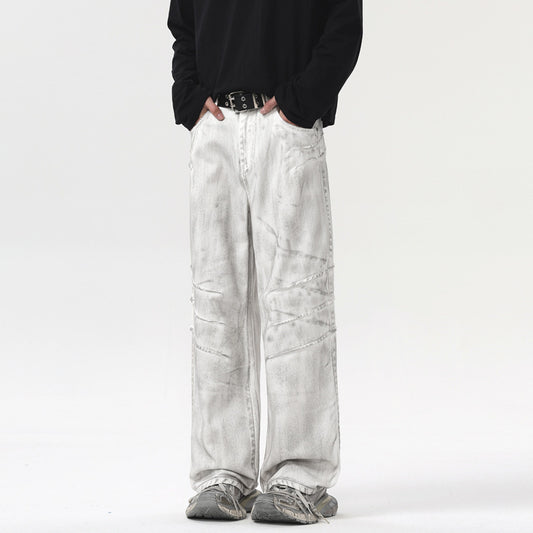 Men's Retro White Jeans