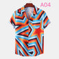 Fashion Loose Large Size Printed Casual Short Sleeve Floral Shirt