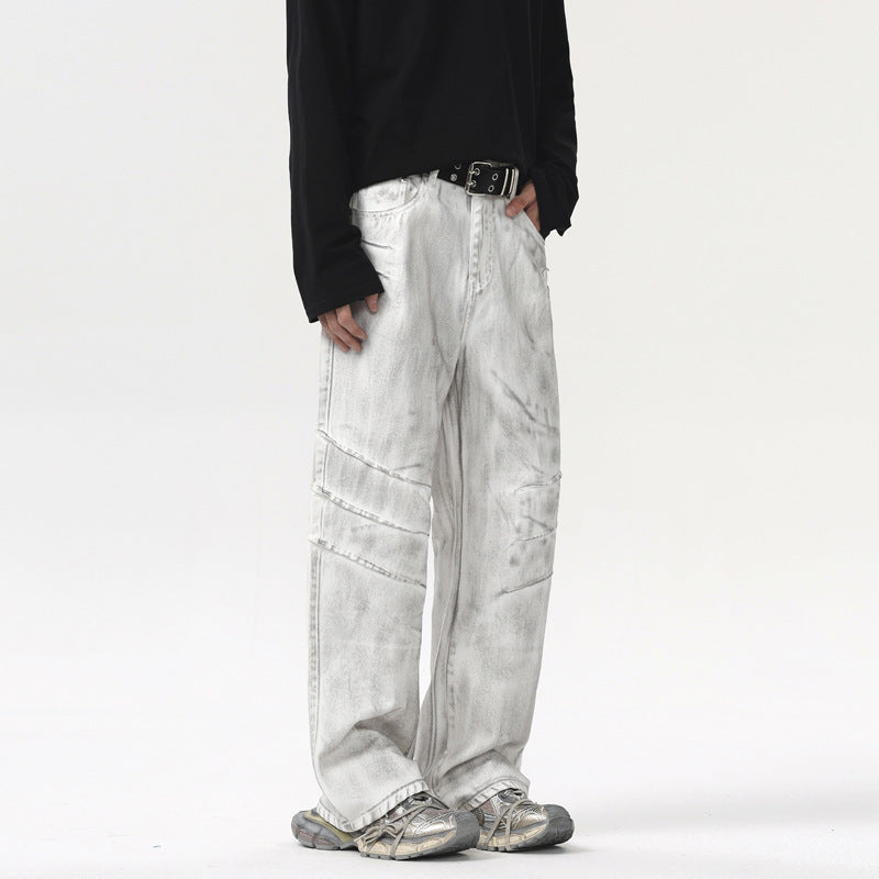 Men's Retro White Jeans