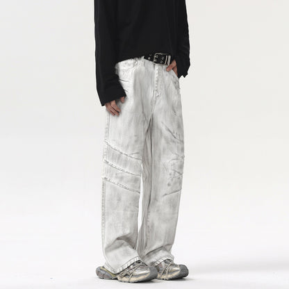Men's Retro White Jeans