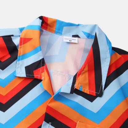 Fashion Loose Large Size Printed Casual Short Sleeve Floral Shirt