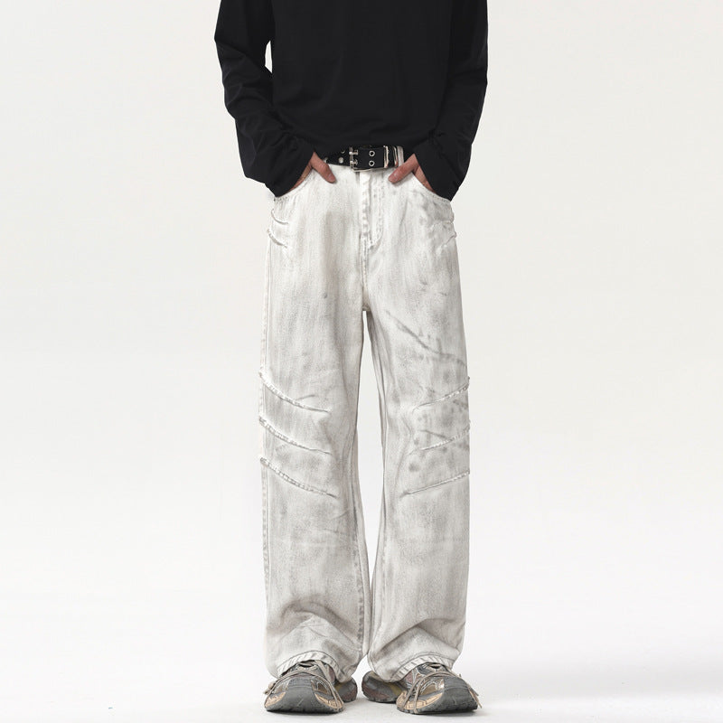 Men's Retro White Jeans