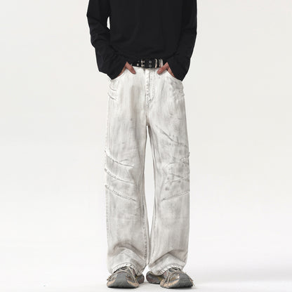 Men's Retro White Jeans