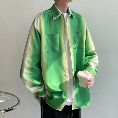 Design Gradient Shirt Spring And Autumn Fashion Loose Top Coat