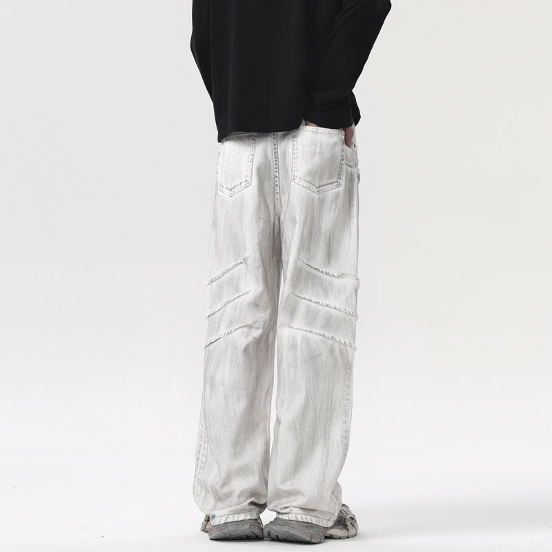 Men's Retro White Jeans