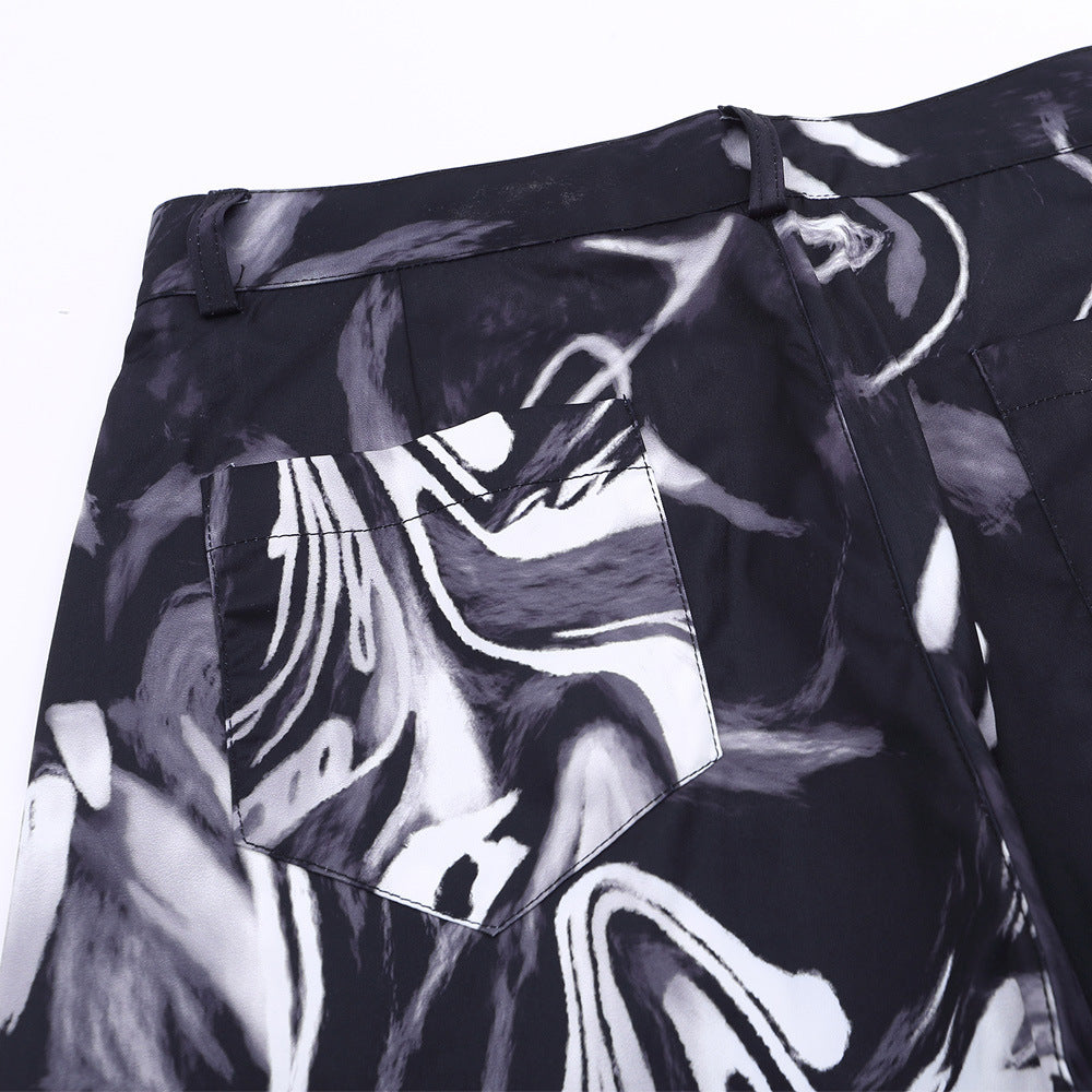 Tie Dye Pants Men's Loose Street Straight